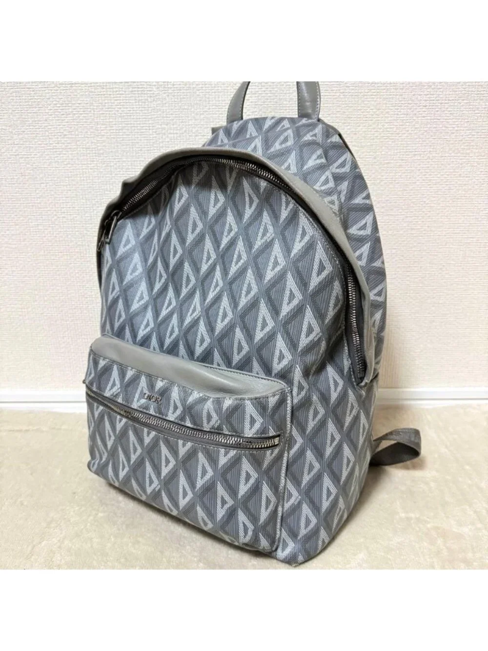 Dior Backpack CD Diamond Gray
